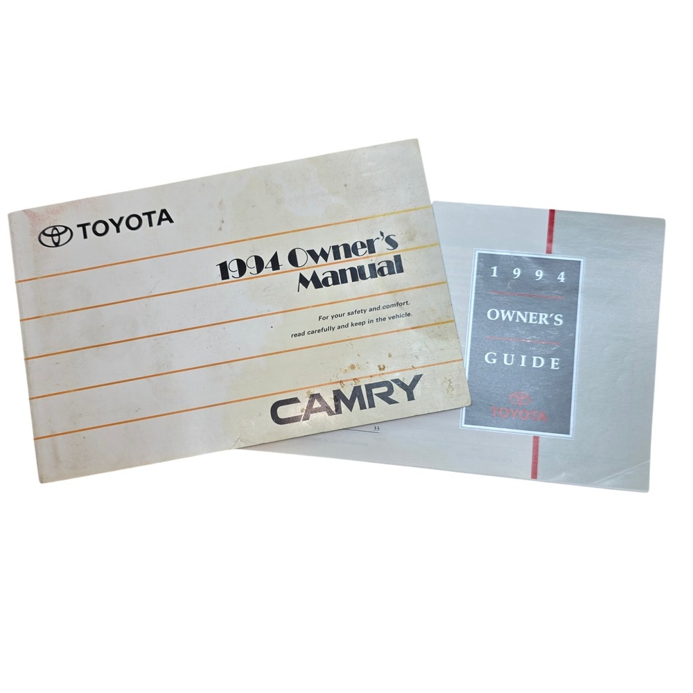 1994 Toyota Camry Owners Manual and Owners Guide Set OM33425U 01999-33425